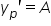 y subscript p apostrophe equals A